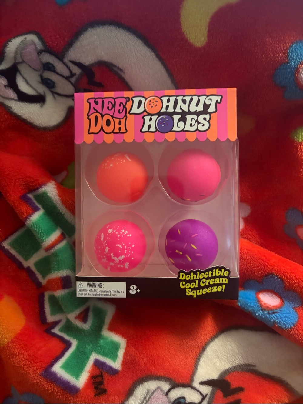 Needoh Dohnut holes 4 pack squish toy BRAND NEW QUICK SHIP
